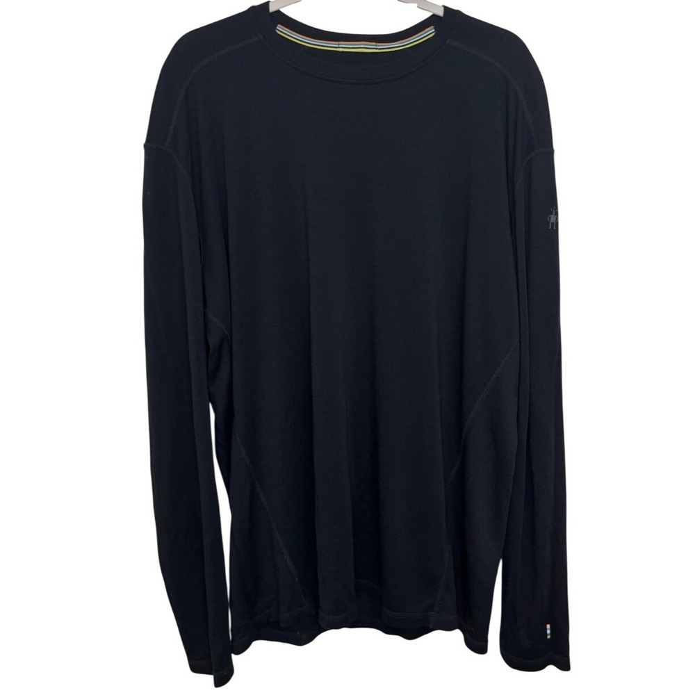 Smartwool Mens XXL 2X Black Merino 250 Thermal Base Layer Wool Gorpcore Crewneck